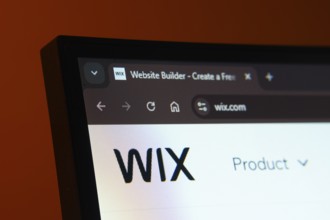 Dhaka, Bangladesh- 02 June 2025: Close-up of a computer screen displaying the Wix web interface in