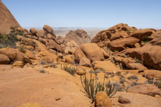 Distinctive rock formations in the barren desert environment of Spitzkoppe, Spitzkoppe, Erongo,