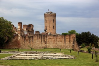 Part of the princely court with the Chindia Tower, in Targoviste, once the residence of Wallachian
