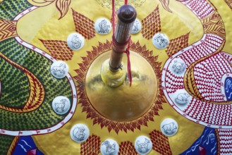 Temple gong (also known as victory gong or luck gong), on the ascent to Wat Saket (Golden Mount) in