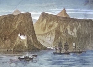 View of Jamestown, island and harbor of the island of Saint Helena/view of Jamestown, island and