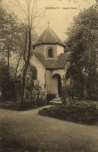 Historical postcard around 1910, Bayreuth, grave of Liszt, Upper Franconia, Bavaria, Germany,