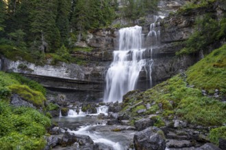 Cascata di Mezzo waterfall, long exposure, Vallesinella, Brenta, Trentino, Italy
