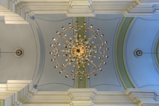 Vault with candlestick of the central church of Lutheran Christ-Baptists, Church of St. Ursula,