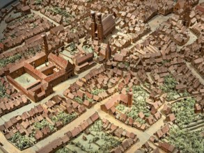 Wooden model of the city of Munich from 1570 on a scale of 1:616, Jakob Sandtner, Bavarian National