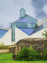 Exterior view of Mudam Luxembourg – Musée d'Art Moderne Grand-Duc Jean on the Kirchberg Plateau in