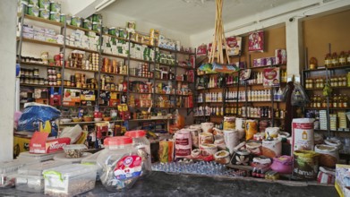 A diverse grocery store with lots of products, Marrakech, Morocco