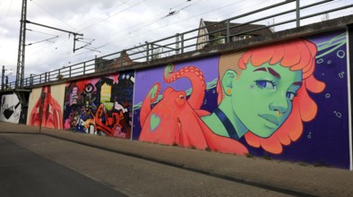 Graffiti applied as part of the MEMUR Urban Art Festival in Oldenburg, Lower Saxony, Germany