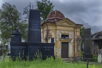 German-Jewish graves, memorial in the back, Jewish cemetery, since 1866, Czernowicz, Bukovina,