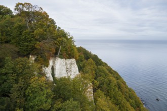 View of the chalk cliffs and Baltic Sea at the Königsstuhl National Park Center, Jasmund National