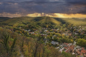 View of Thale from Hexentanzplatz, Saxony-Anhalt, Harz