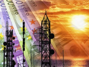 Symbolic image, infrastructure and networks, network charge system, 5G expansion, data network,