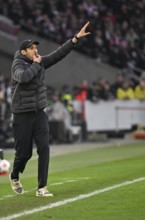Coach coach Julian Schuster SC Freiburg SCF on the sidelines gesture gesture soccer Bundesliga,