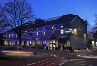 Gasteig HP8, blue hour, cultural center, concert hall, blue hour, Munich-Sendling, Upper Bavaria,