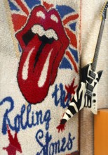 1988 hand-knotted Rolling Stones rug by Michael Walther, as there were no fan articles for sale in