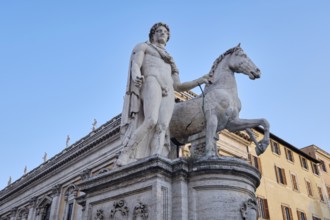 Castor and Pollux Statue, Piazza di Campidoglio, Capitol Square, Rome, Lazio, Italy