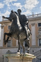 Equestrian statue of Marcus Aurelius in Piazza del Campidoglio on Capitoline Hill, Capitol Square,