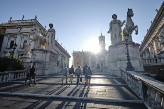 Staircase leading to the Capitoline Square, Statues of the Dioscuri Castor and Pollux, Piazza di