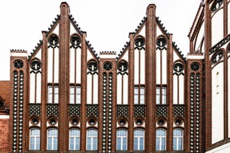 Post office, neo-gothic brick building, 1903, Gliwice, Poland