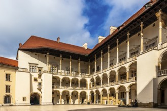 Arcades, Wawel Royal Castle, former residence and seat of government of the kings of Poland,