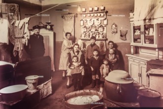 Photo of a living room with Silesian dialect terms, Piast Castle Museum, 16th century, Gliwice,