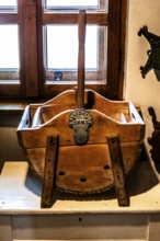 Ancient wooden washstand from the early 20th century, Piast Castle Museum, 16th century, Gliwice,