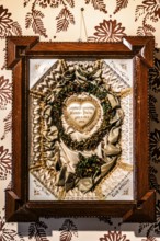 Silver wedding embroidery picture, Silesia, Piast Castle Museum, 16th century, Gliwice, Poland