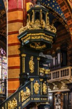Pulpit, St. Mary's Church, 14th century, Krakow, Poland