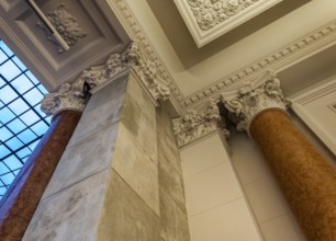 Interior design at the Museum of Communication on Leipziger Straße in Berlin Mitte, Classicism,