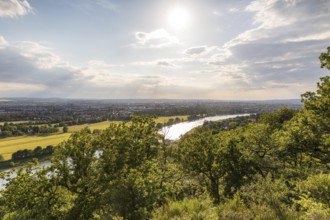 View of Dresden and the Elbe from Agneshöhe, Pappritz, Dresden, Saxony, Germany