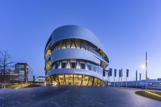The Mercedes-Benz Museum in Stuttgart presents a journey through the automotive history of the