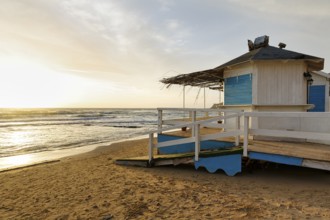Beach house, Lido Scala dei Turchi, Realmonte, Agrigento, Sicily, South Coast, Mediterranean Sea,