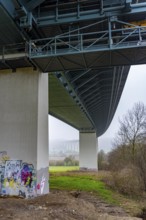 The Mintarder Ruhr Valley Bridge, A52 motorway bridge between Essen and Düsseldorf, longest steel
