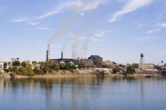 Factory on the banks of the Nile near Luxor, Egypt
