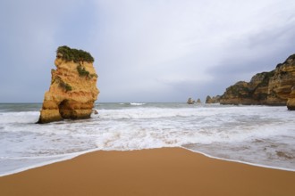 Rocks on the beach, Praia Dona Ana, Lagos, Algarve, Portugal