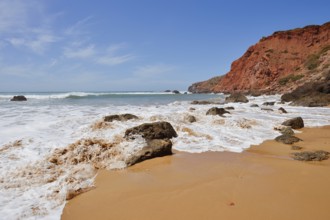 Beach and rocky coast, Carrapateira, Parque Natural do Sudoeste Alentejano e Costa Vicentina,