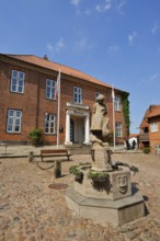 Bernhard Butzke Town Hall and Gänseliesel Fountain, Plön, Holstein Switzerland nature park Park,