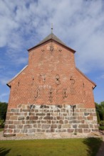 Little church by the sea, Schobüll, Husum, North Frisia, Schleswig-Holstein, Germany
