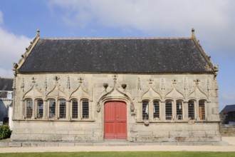 Ossuary near Saint-Germain Church, Enclosed Parish, Pleyben, Finistere Department, Brittany, France