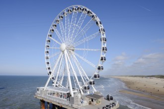 Ferris wheel on the pier, Scheveningen, The Hague, Dutch North Sea Coast, South Holland,