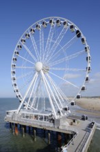 Ferris wheel on the pier, Scheveningen, The Hague, Dutch North Sea Coast, South Holland,