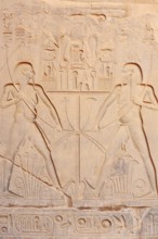 Relief of Sema-taui symbol, Luxor Temple, Luxor, Egypt