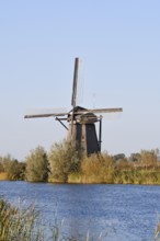 Historic windmill, UNESCO World Heritage Site, Kinderdijk, South Holland, Netherlands
