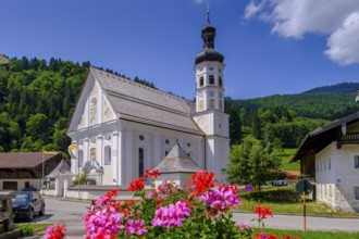 Kirche St. Michael, Sachrang, Sachranger Tal, Chiemgau, Upper Bavaria, Bavaria, Upper Bavaria,