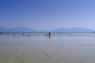 Seebad, Freibad, Strandbad, Seebruck am Chiemsee, Chiemgau, Upper Bavaria, Bavaria, Germany