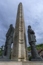 Horea, Closca and Crisan statue by sculptor Ion Vasiliu, depicting the three leaders of the peasant