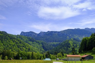Hintergschwendt bei Bernau unter der Kampenwand, Chiemgau, Upper Bavaria, Bavaria, Germany