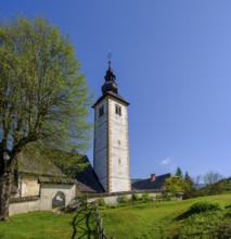 Church of Sv. Janeza Krstnika, Lake Bohinj, Lake Bohinj, Upper Carniola, Slovenia