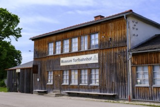 Alter Torfbahnhof, Museum, Kendlmühlfilzen, bei Grassau, Chiemgau, Upper Bavaria, Bavaria, Germany