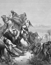 The sons of Benjamin rob the daughters of Silu, every Benjaminite takes one of the dancing woman,